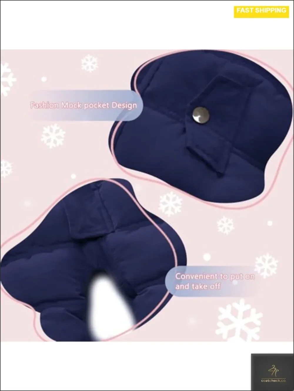 Baby Snowsuit Waterproof Windproof Hooded One-Piece Jumpsuit with Gloves